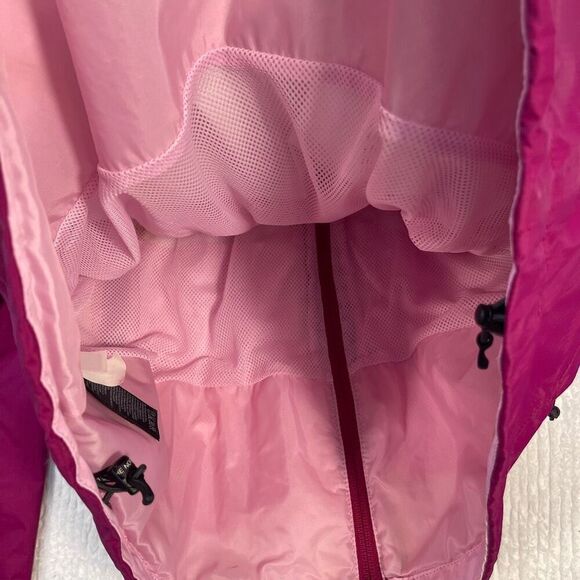 The North Face Pink Vented Zip Hyvent Windbreaker Hooded Jacket Size Large - Picture 11 of 13